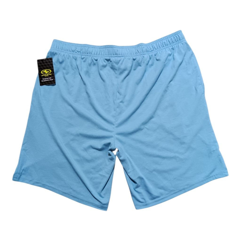 Athletic Works Soft Tri-Blend Shorts with Side Pockets & Drawstring in Blue - Picture 7 of 10